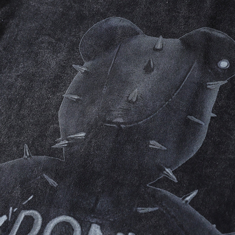 Hip Hop Oversized Tshirts Streetwear Vintage T-shirts Bear