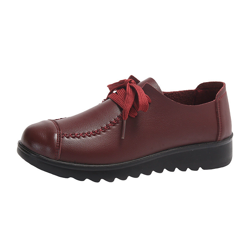 Women’s Black Flat Work Shoes – Soft Sole Anti-Slip Flats