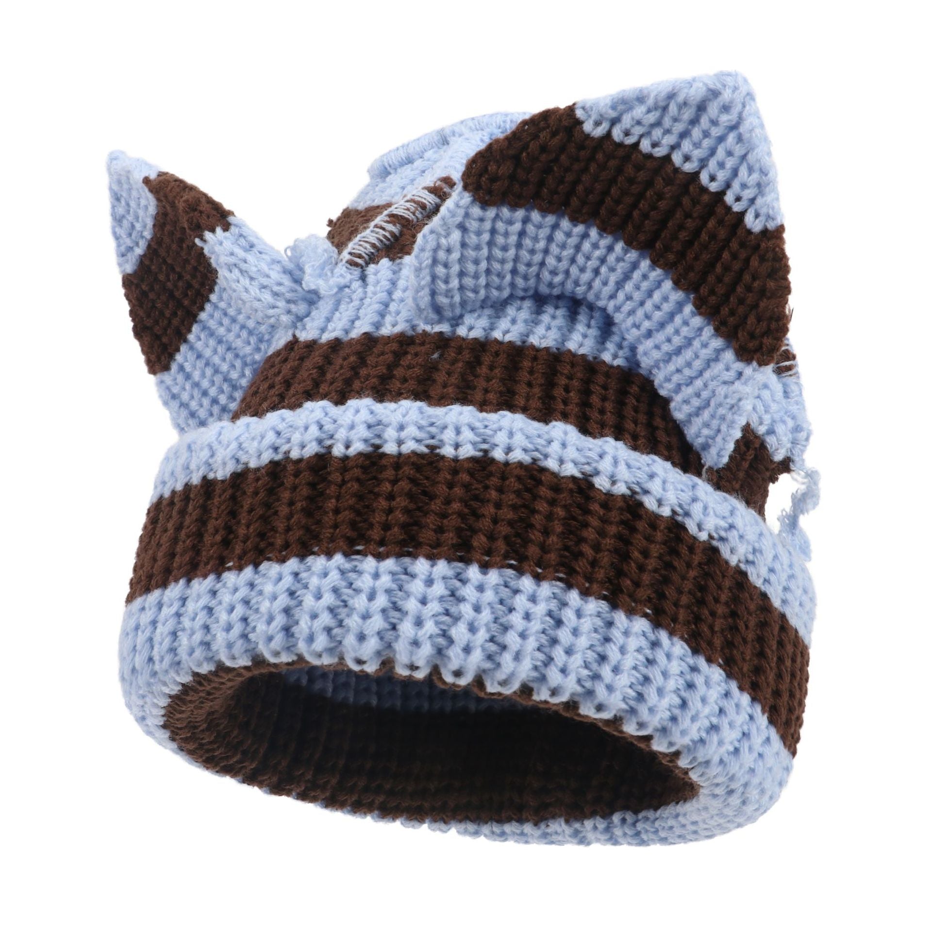 Women’s Thickened Acrylic Knitted Hat with Devil Ears | Cozy Beanie