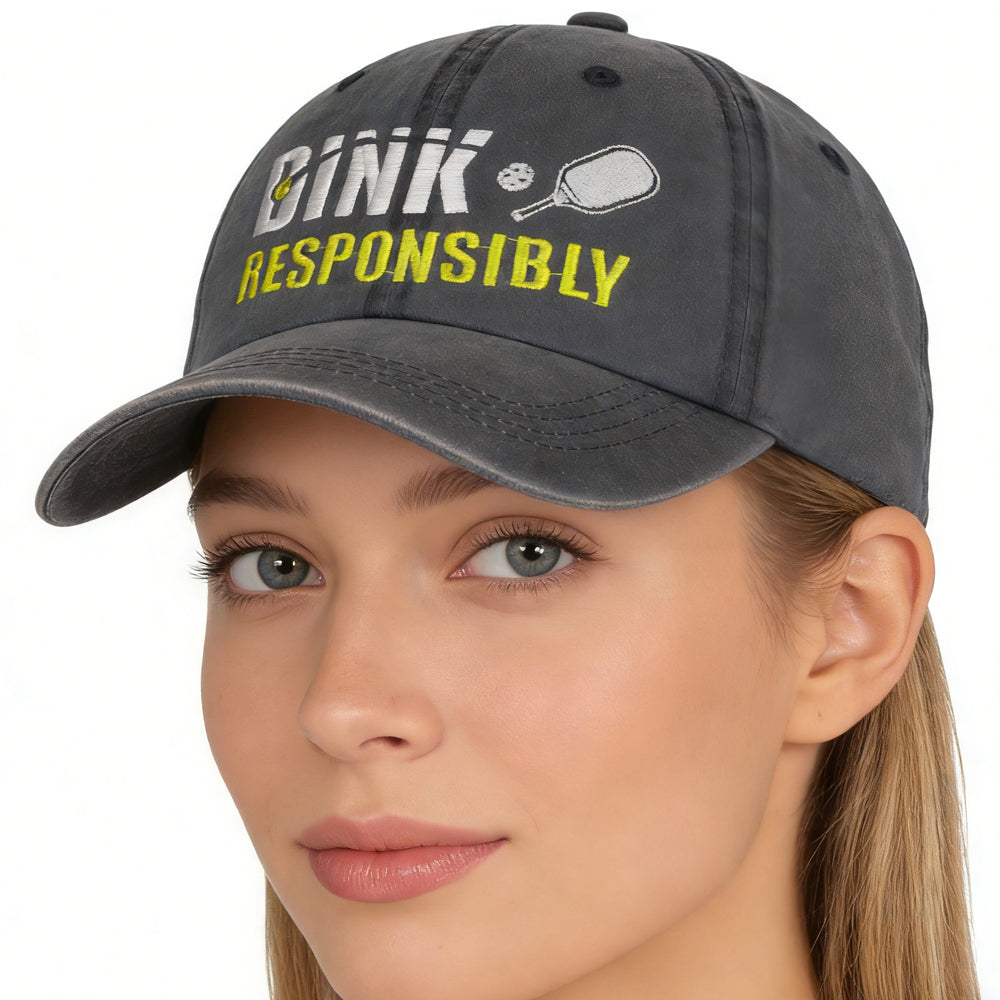 Pickleball Baseball Caps – Adjustable Embroidered Cotton Hats