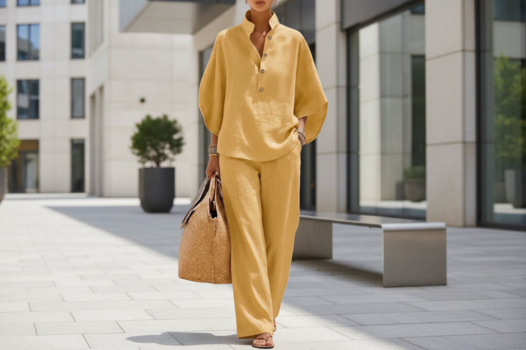 Women’s Casual Shirt and Full-Length Pants Set