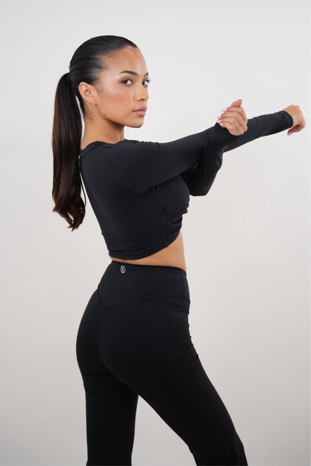 I Am Present Black Elegant Top
