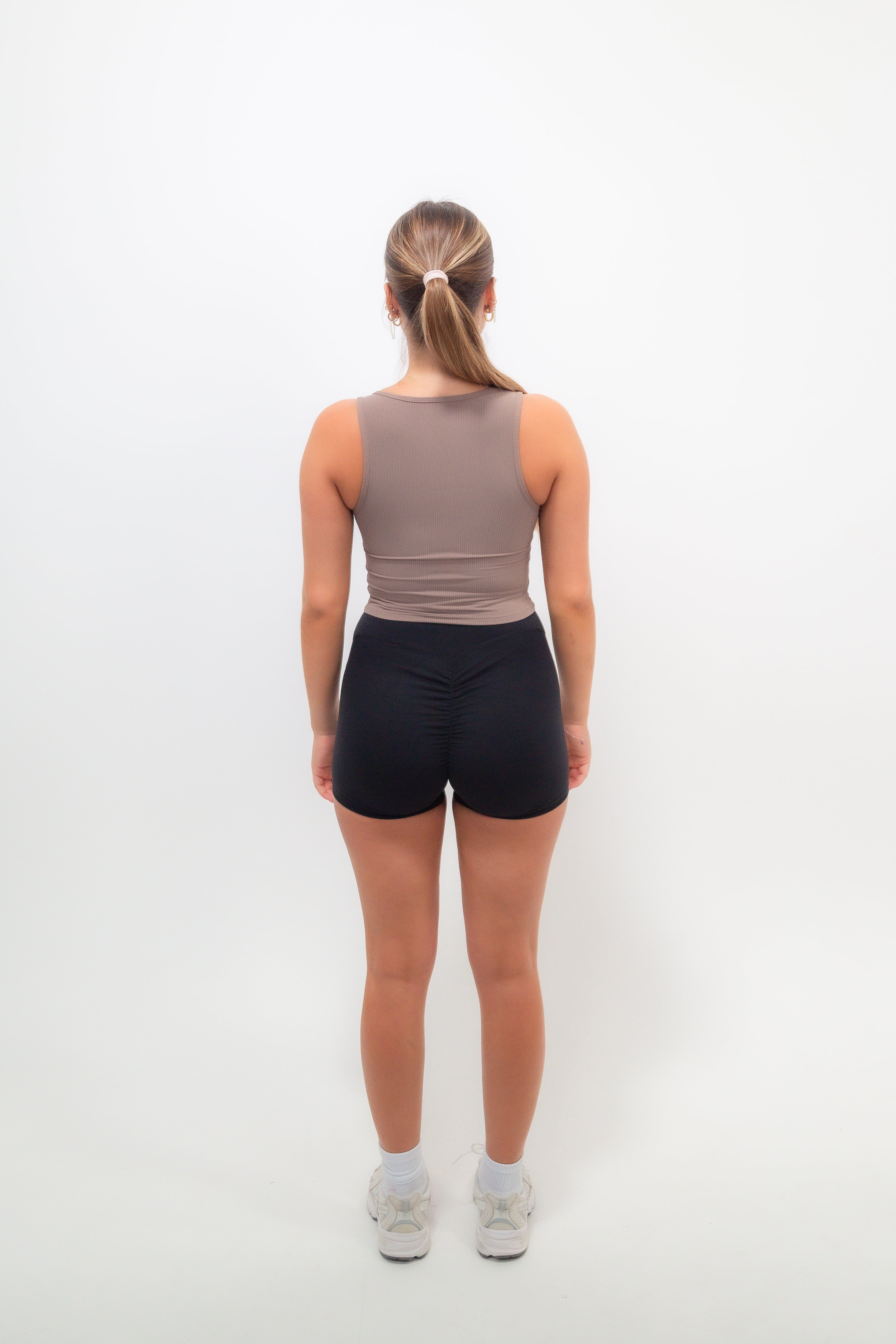 I Am Self Love Ribbed Quick-Dry Butter Taupe Tank