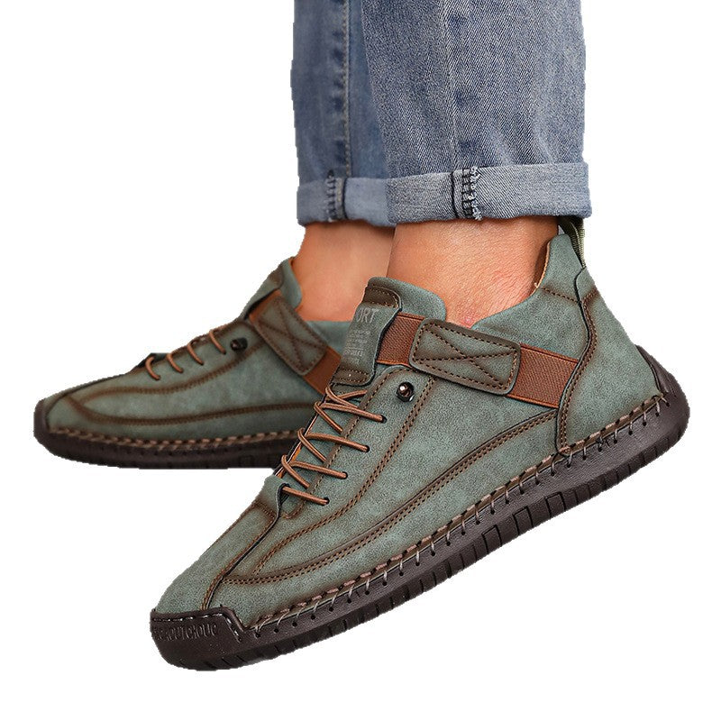 Women’s Color Matching Leather Boots