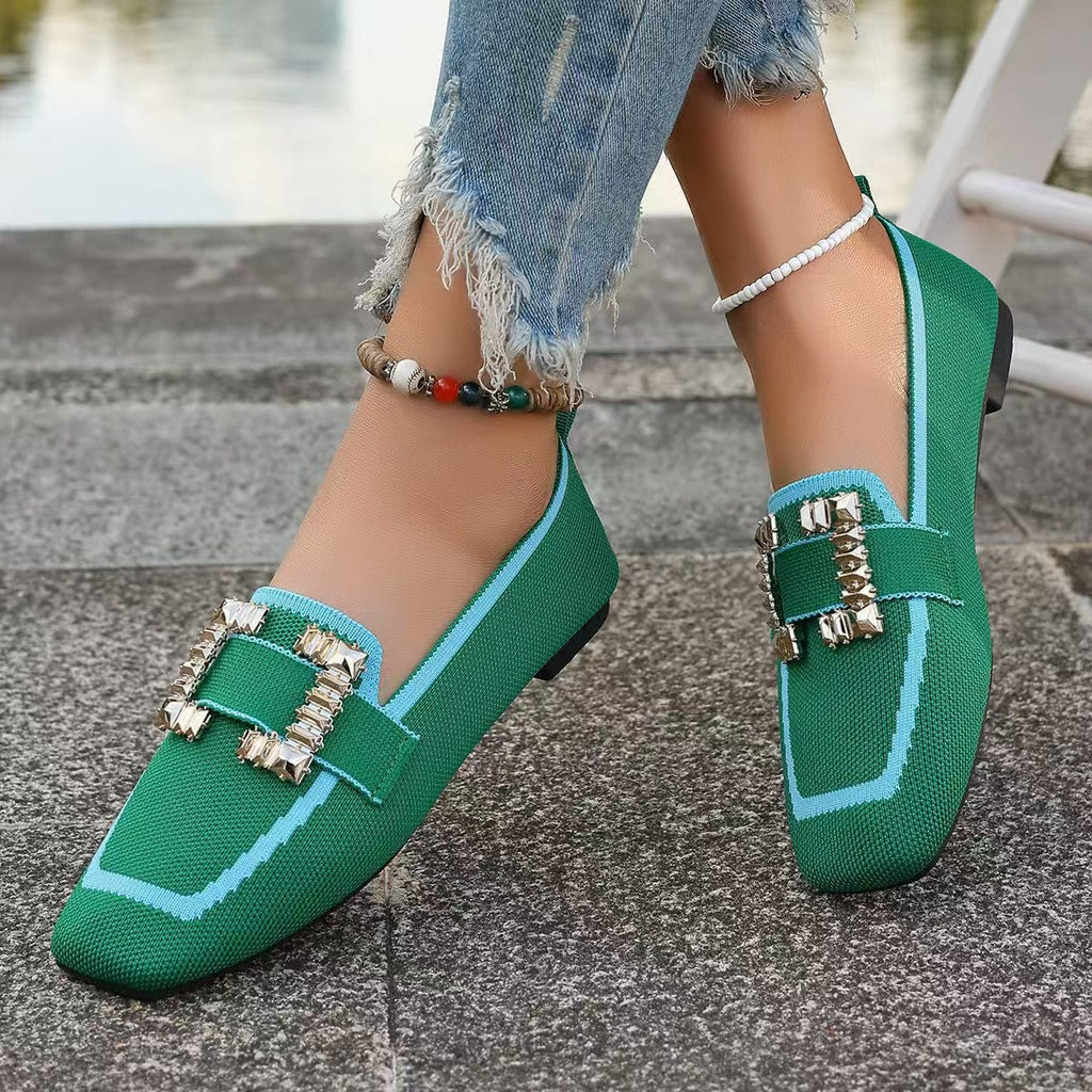 Vintage Suede Round-Toe Gommino Loafers — Women’s Driving Style