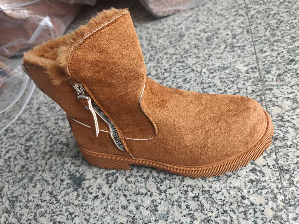 Women’s Plush Snow Boots – Warm Waterproof Winter Boots (Plus Size)