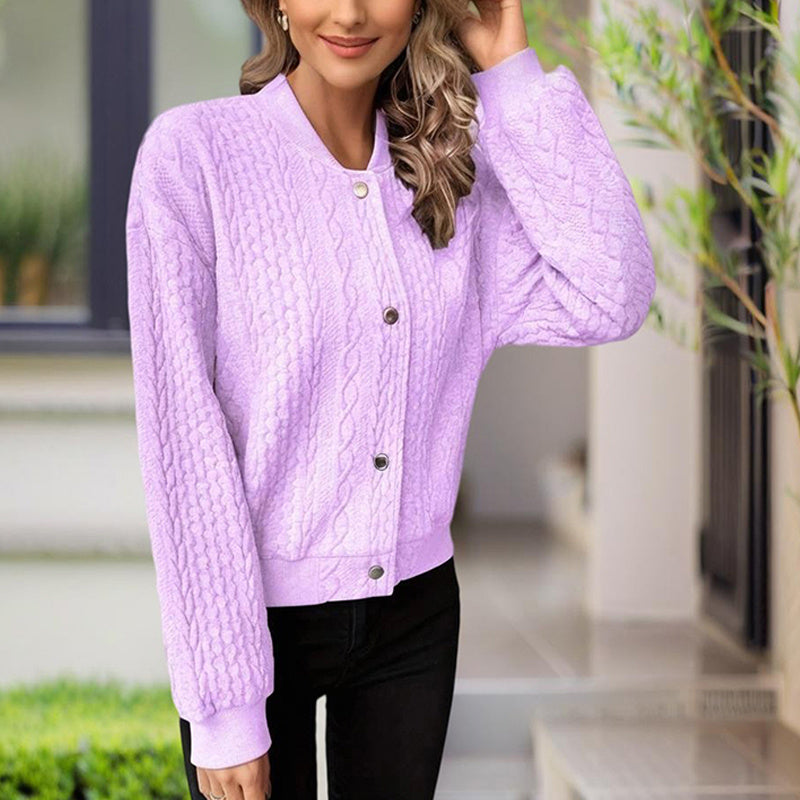 Ribbed Button-Up Knit Shacket
