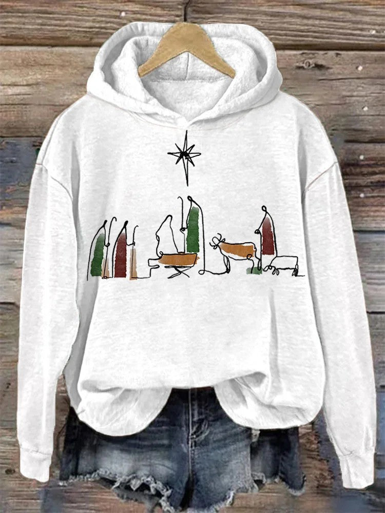 Women’s 3D Digital Print Hoodie – Casual Graphic Sweatshirt